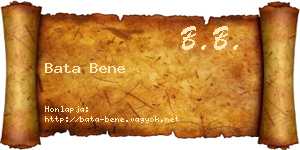 Bata Bene névjegykártya